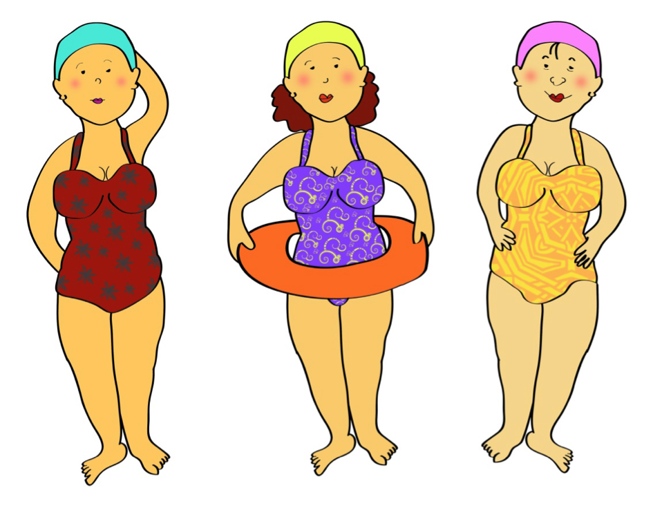 Drei Frauen beim Schwimmen